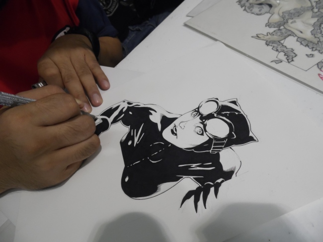 Catwoman sketch at ToyCon 2014